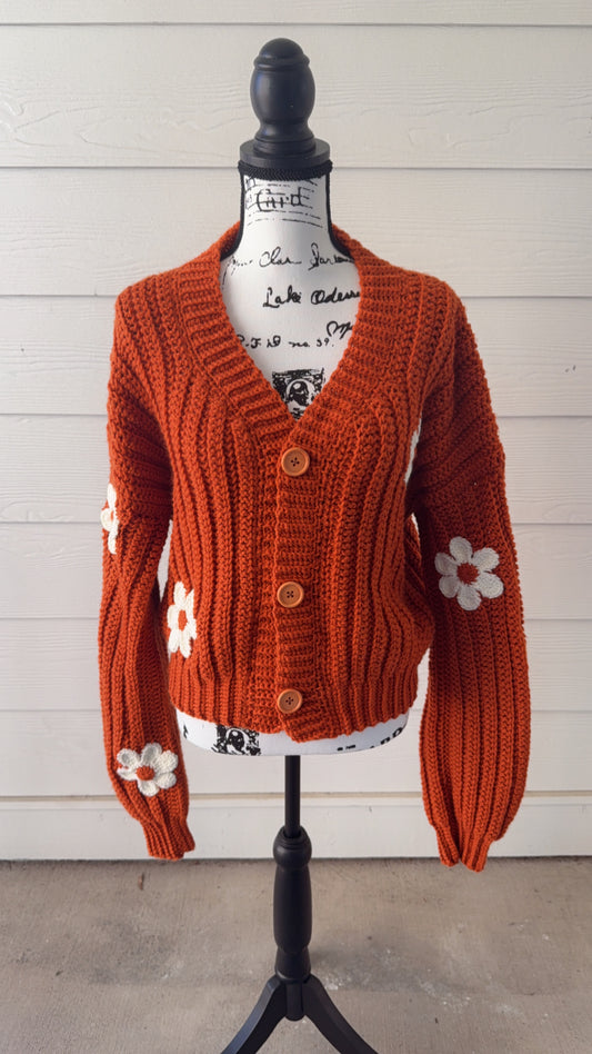 70's Flower Cardigan