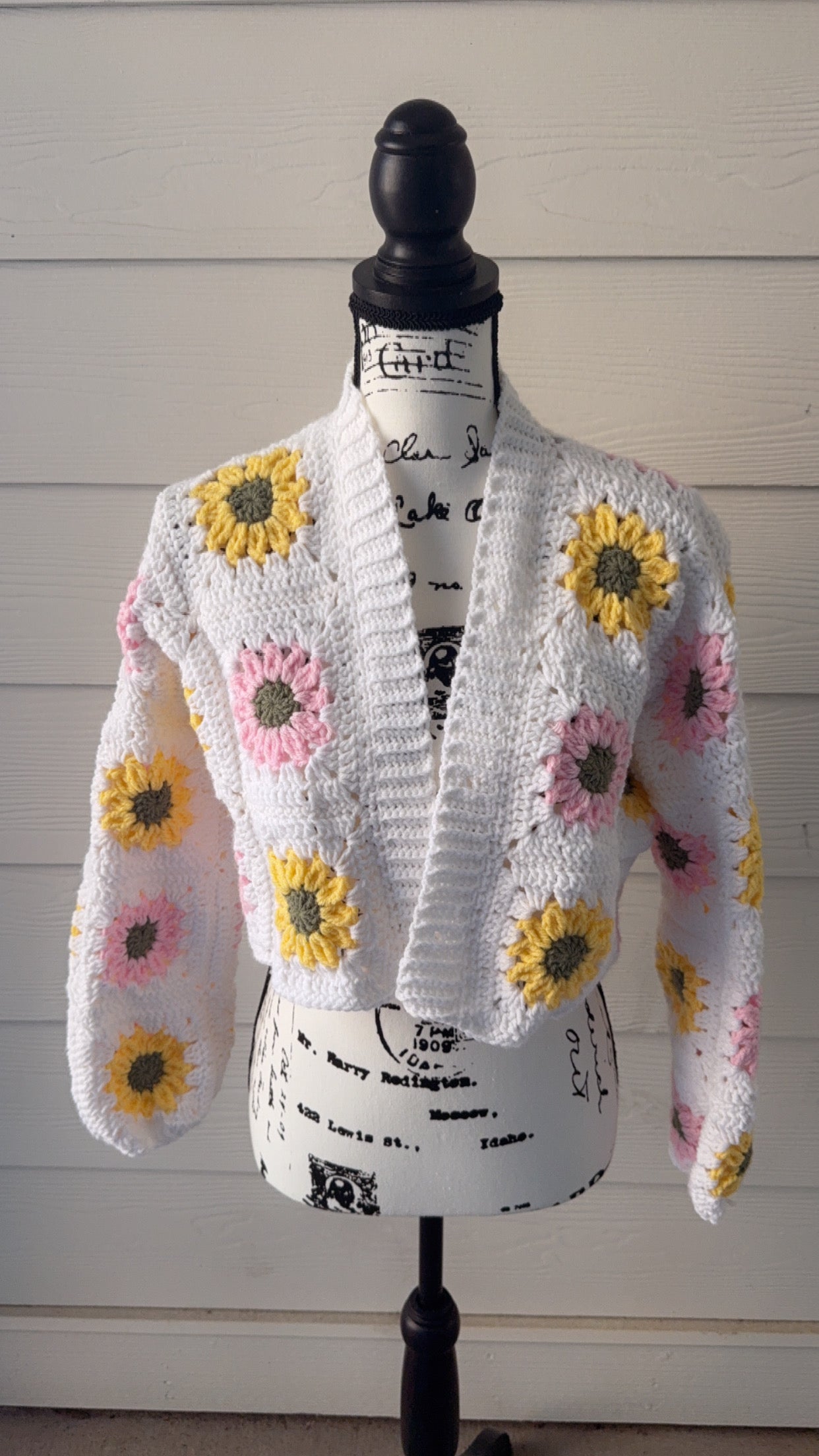 Flower Power Crochet Cardigan