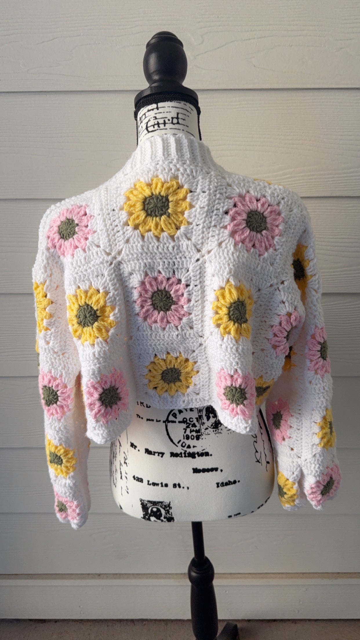 Flower Power Crochet Cardigan