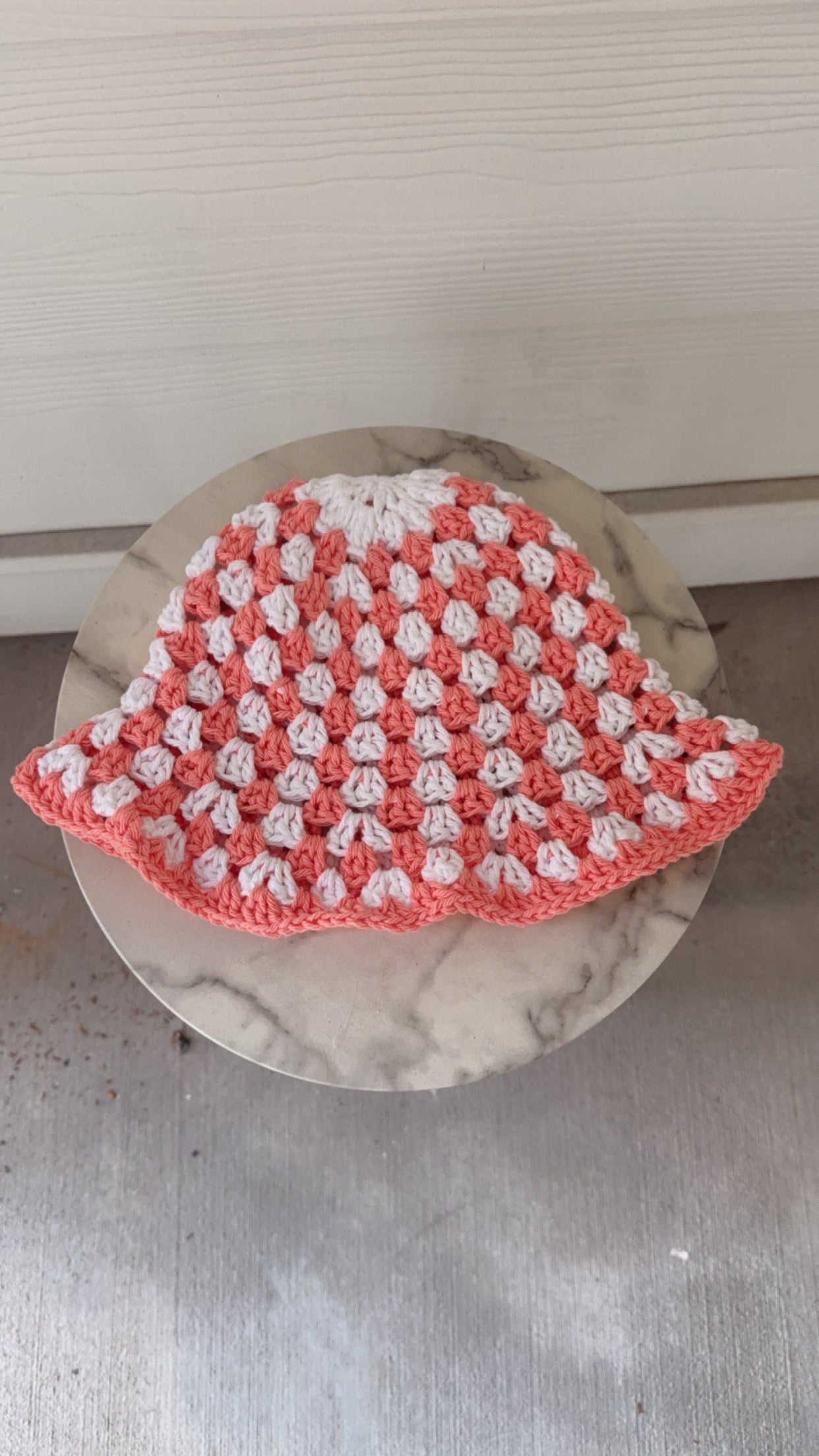 2-Toned Granny Square Bucket Hat